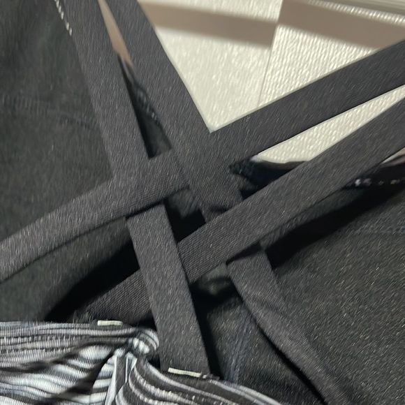 TYR Black/Gray Cross Back Sports Bra Large 10/12 - Picture 11 of 14